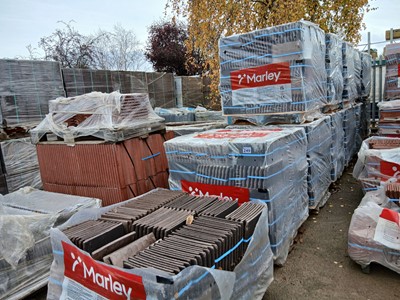 Lot 249 - Thirteen packs of Marley antique grey plain...