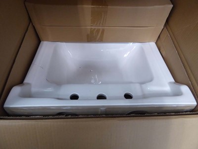 Lot 4280 - Large white ceramic vanity sink