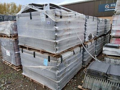 Lot 258 - Eight packs of Forticrete plain slate grey...