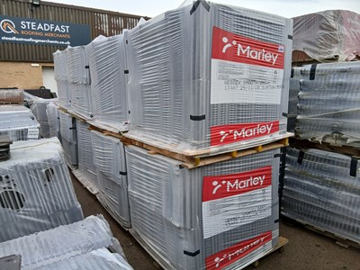Lot 260 - Nine Marley Wessex plain grey concrete tiles