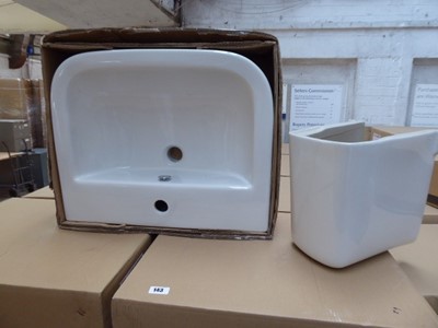 Lot 142 - 30x PAC hand basins with single tap hole,...
