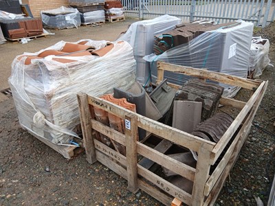 Lot 263 - Four pallets of miscellaneous concrete tiles,...