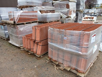 Lot 274 - Two packs of Redland red concrete tiles & two...