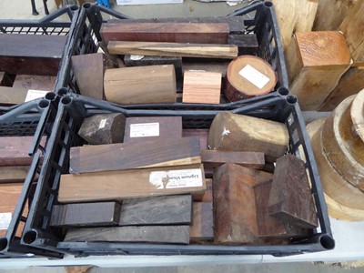 Lot 4307 - 2 crates of exotic hardwoods for wood turning