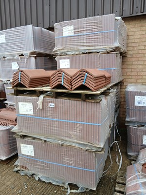 Lot 284 - Six packs of MA Ridge Terra red ridge tiles,...