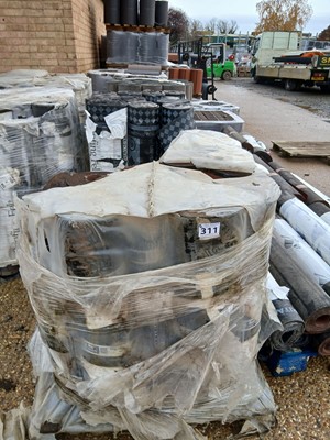 Lot 311 - Two pallets of roofing felt & pallet of...