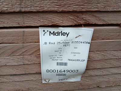 Lot 315 - Three full packs of 25x50cm red baton, plus...