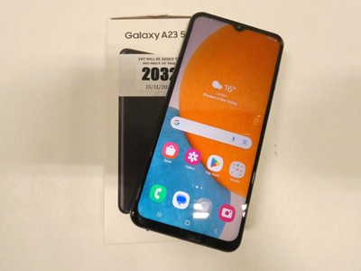 Lot 2032 - Samsung Galaxy A23 5G 64GB Black with box and...
