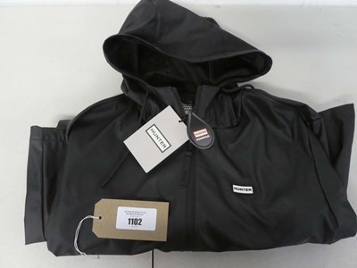 Lot Hunter downpour long hooded raincoat in black...