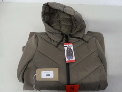 Lot 1111 - DKNY full zip hooded coat ladies size M