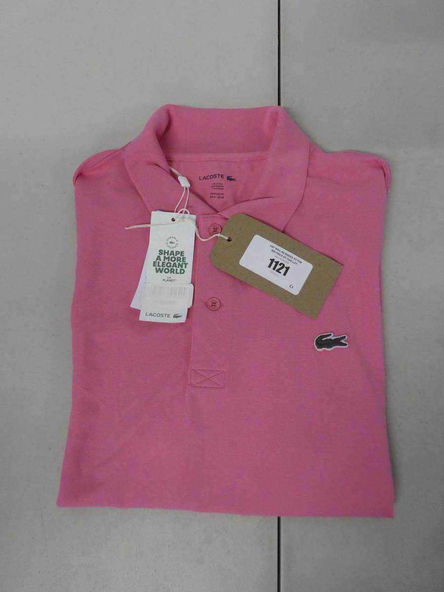 Lot 1121 - Lacoste polo top in pink size - FR 4, US M