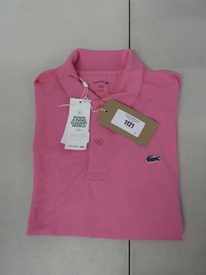 Lot 1121 - Lacoste polo top in pink size - FR 4, US M