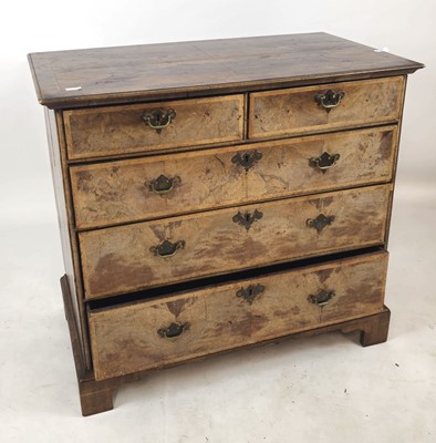 Lot 16 - A George II/III walnut, feather-banded and...