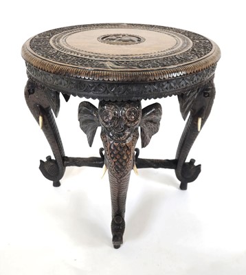 Lot 22 - A late 19th century Anglo-Indian table, the...