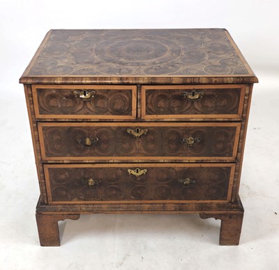 Lot 25 - A George III walnut, satinwood and oyster...