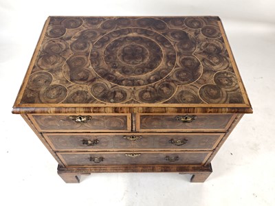 Lot 25 - A George III walnut, satinwood and oyster...