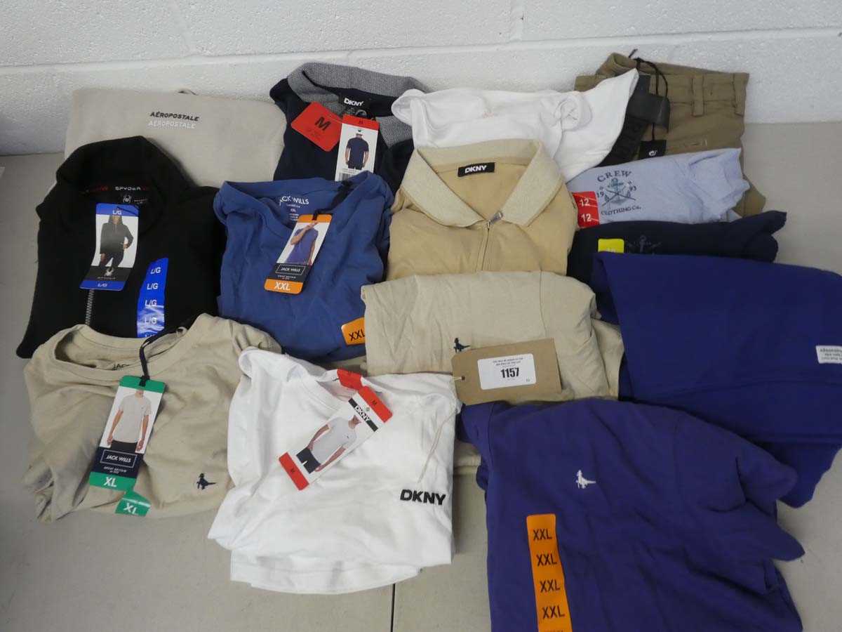 Lot 1157 - Approx. 15 branded items of clothing to...