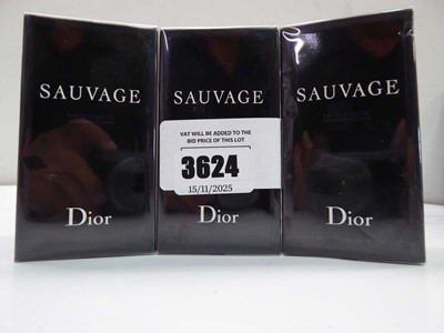 Lot 3624 - 3 x Dior Sauvage eau de toilette 60ml