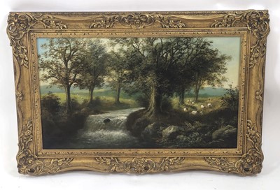 Lot 129 - R. Marshall (19th Century School), A waterfall,...