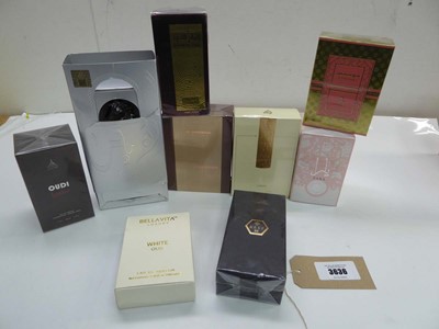 Lot 3636 - 9 Arabian fragrances including Al Haramain,...