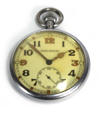 Lot 930 - A base metal military issue open face pocket...