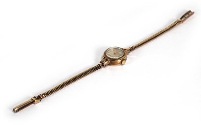 Lot 951 - A ladies 9ct yellow gold wristwatch by...