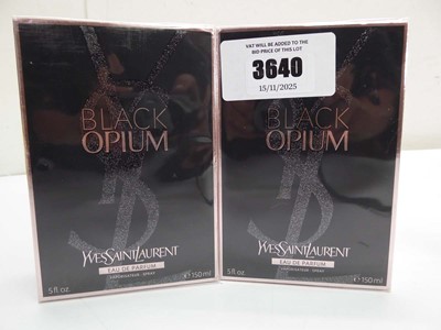 Lot 3640 - 2 x Yves Saint Laurant Black Opium 150ml