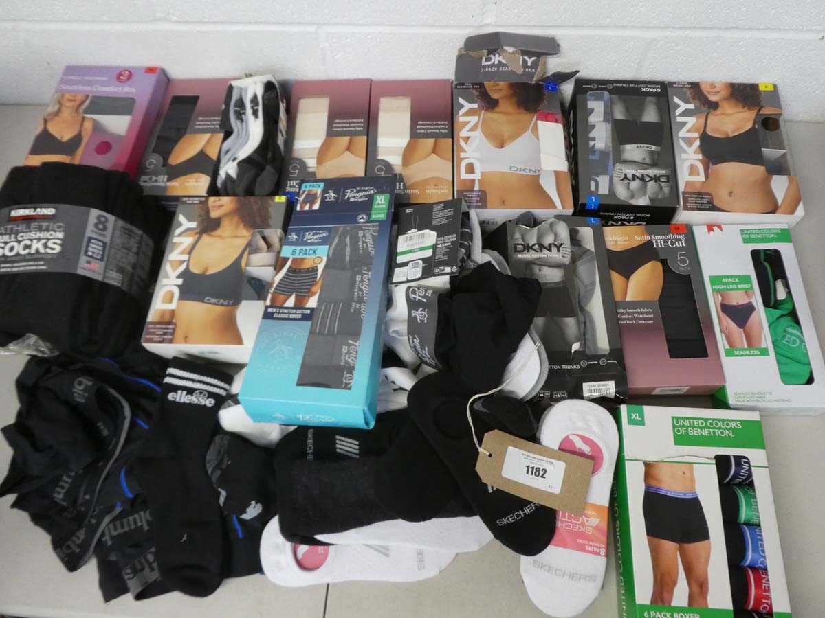 Lot 1182 - mixed lot of mens and womens underwear, socks,...