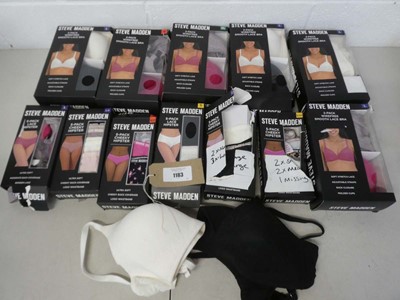 Lot 1183 - Mixed lot of ladies Steve Madden bras and...
