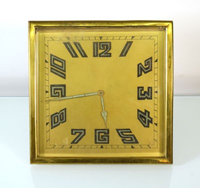 Lot 192 - A French Art Deco mantel timepiece, the brass...