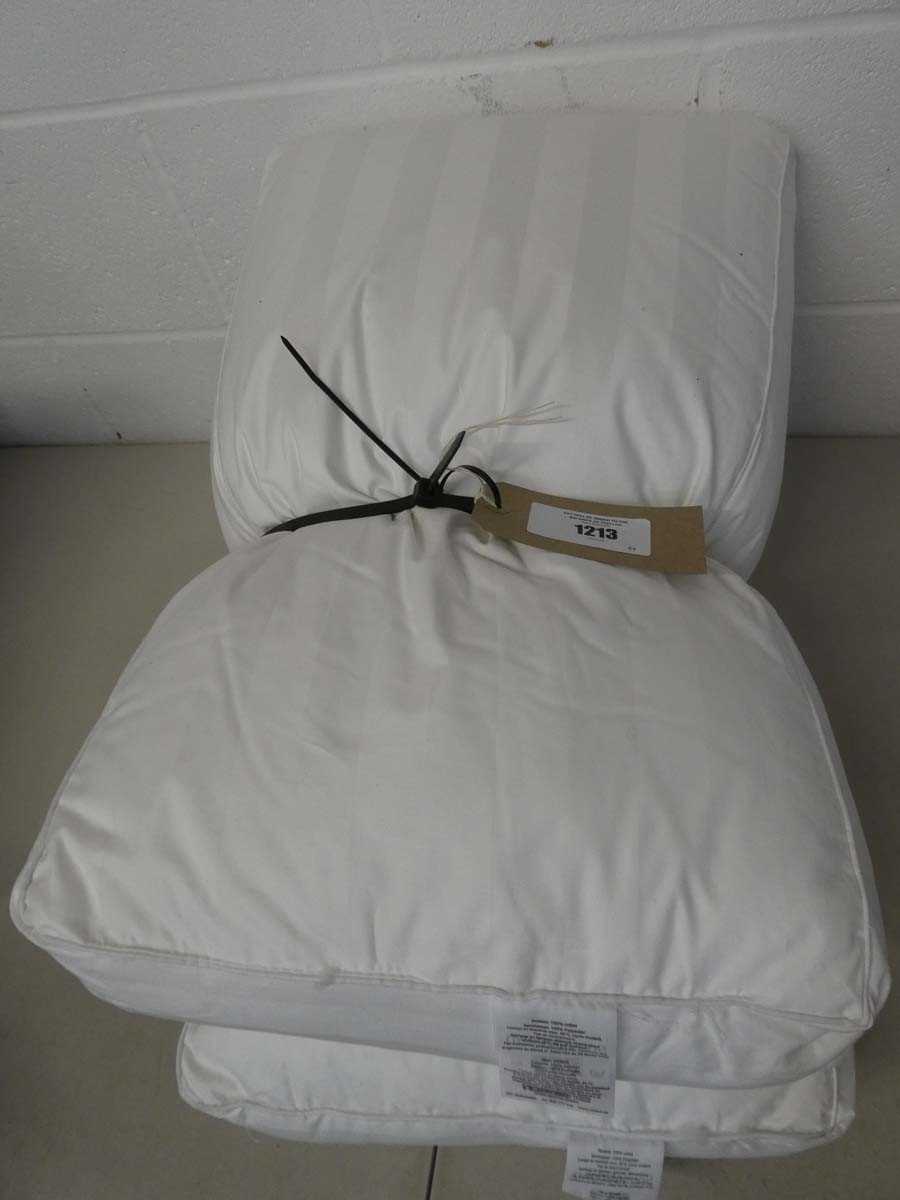Lot 1213 - Snuggledown side sleeper pillow pair