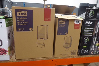Lot 3058 - Tork Sensor Paper Hand Towel Dispenser, plus 2...