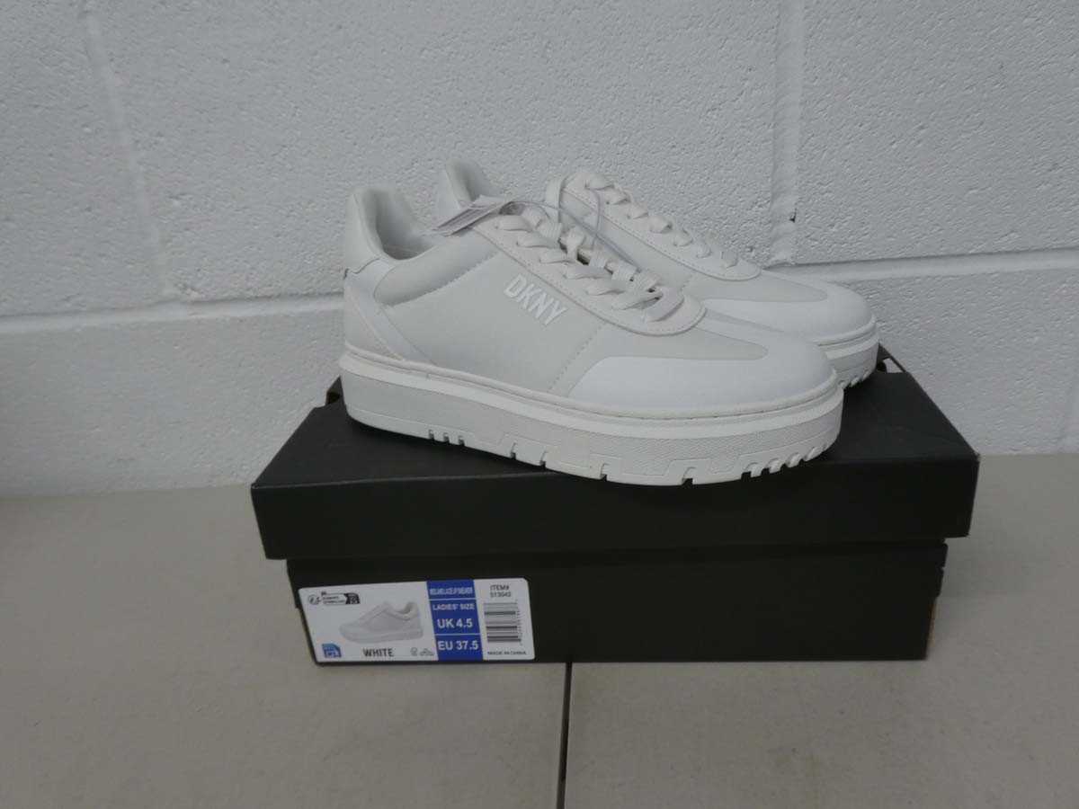 Lot 1263 - Boxed pair of DKNY trainers size UK 4.5