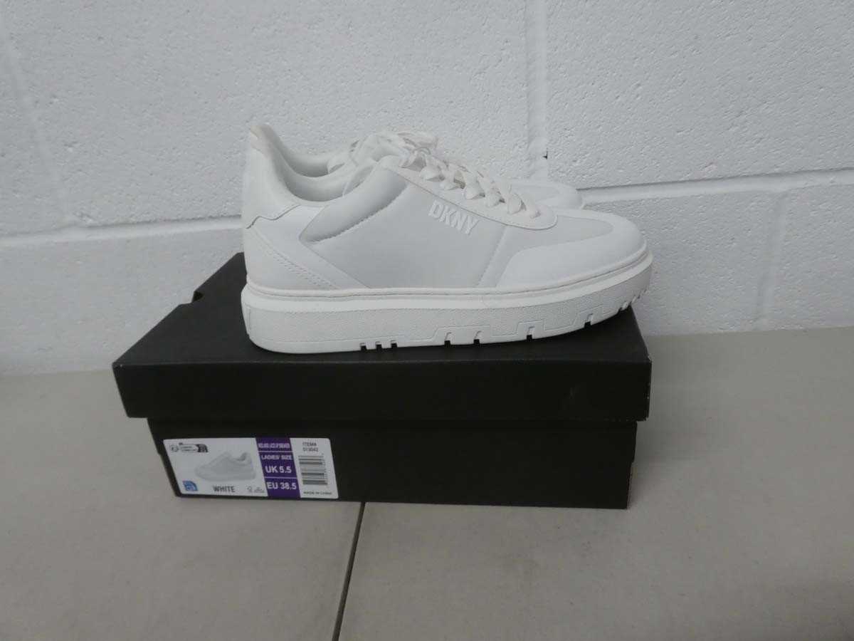 Lot 1265 - Boxed pair of DKNY trainers size UK 5.5