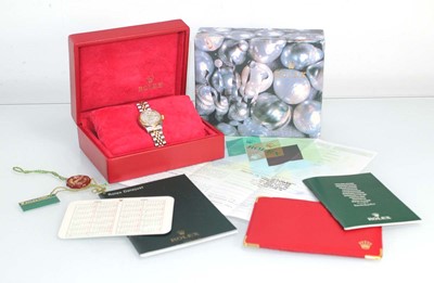 Lot 969 - A ladies two colour stainless steel Oyster...