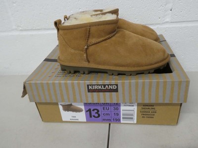 Lot 1281 - Boxed pair of children's Kirkland shearling...