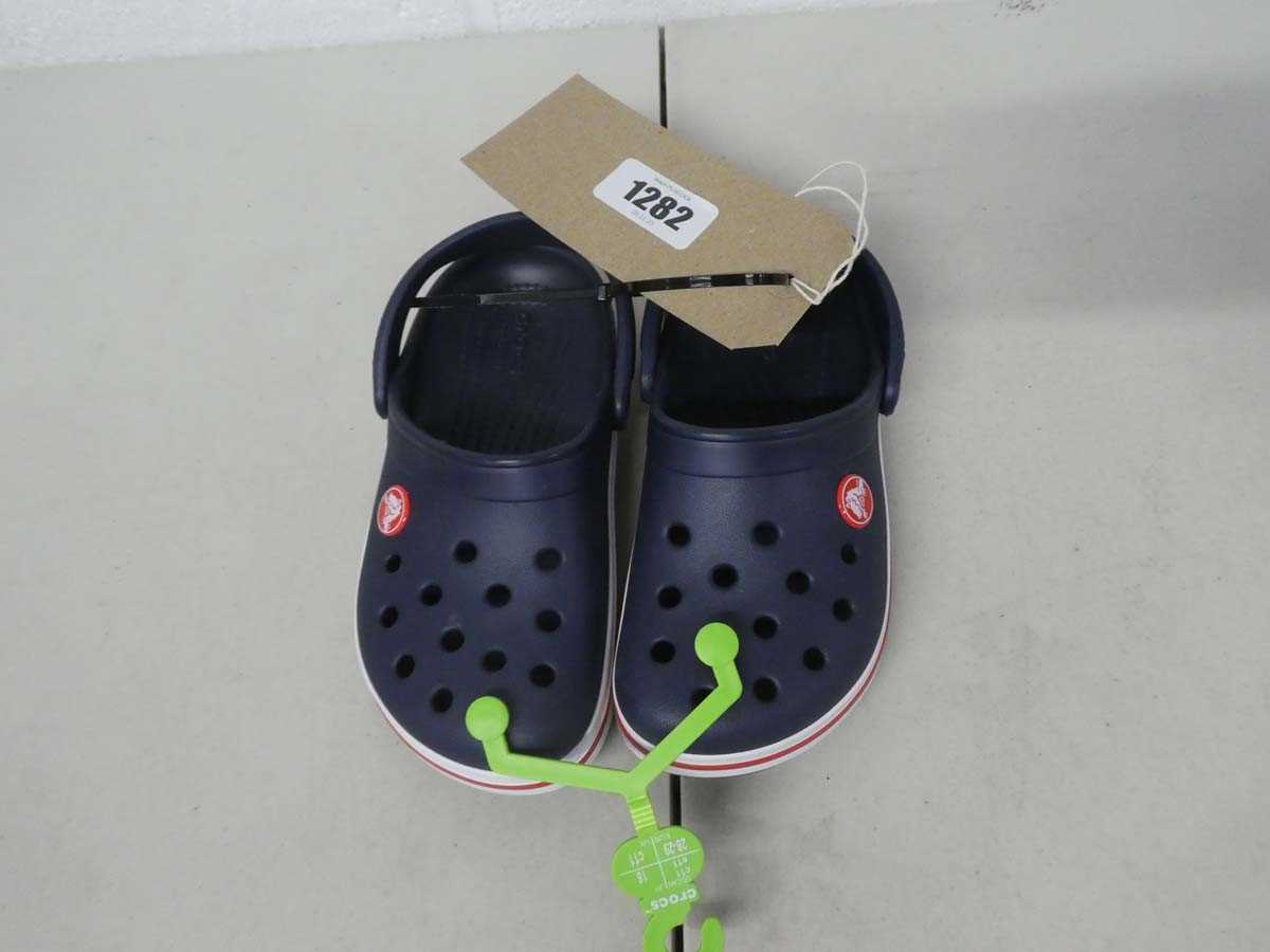 Lot 1282 - Children's Crocs in navy size UK 11