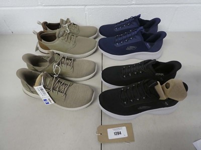 Lot 1284 - x4 pairs of mens shoes to include Skechers...
