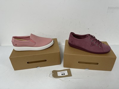 Lot 1977 - 2x Boxed pairs of Ecco trainers sizes EU39 & EU40