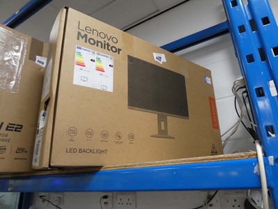 Lot 2474 - Lenovo C24D 20 monitor, boxed