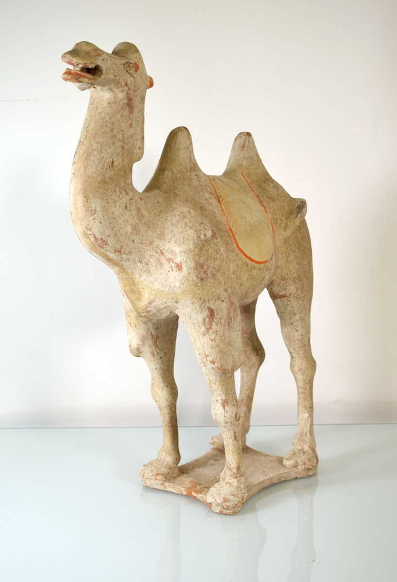 Lot 202 - A Chinese pottery figure modelled as a...