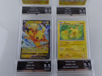 Lot x6 Assorted Pikachu Graded Pokémon Cards to...