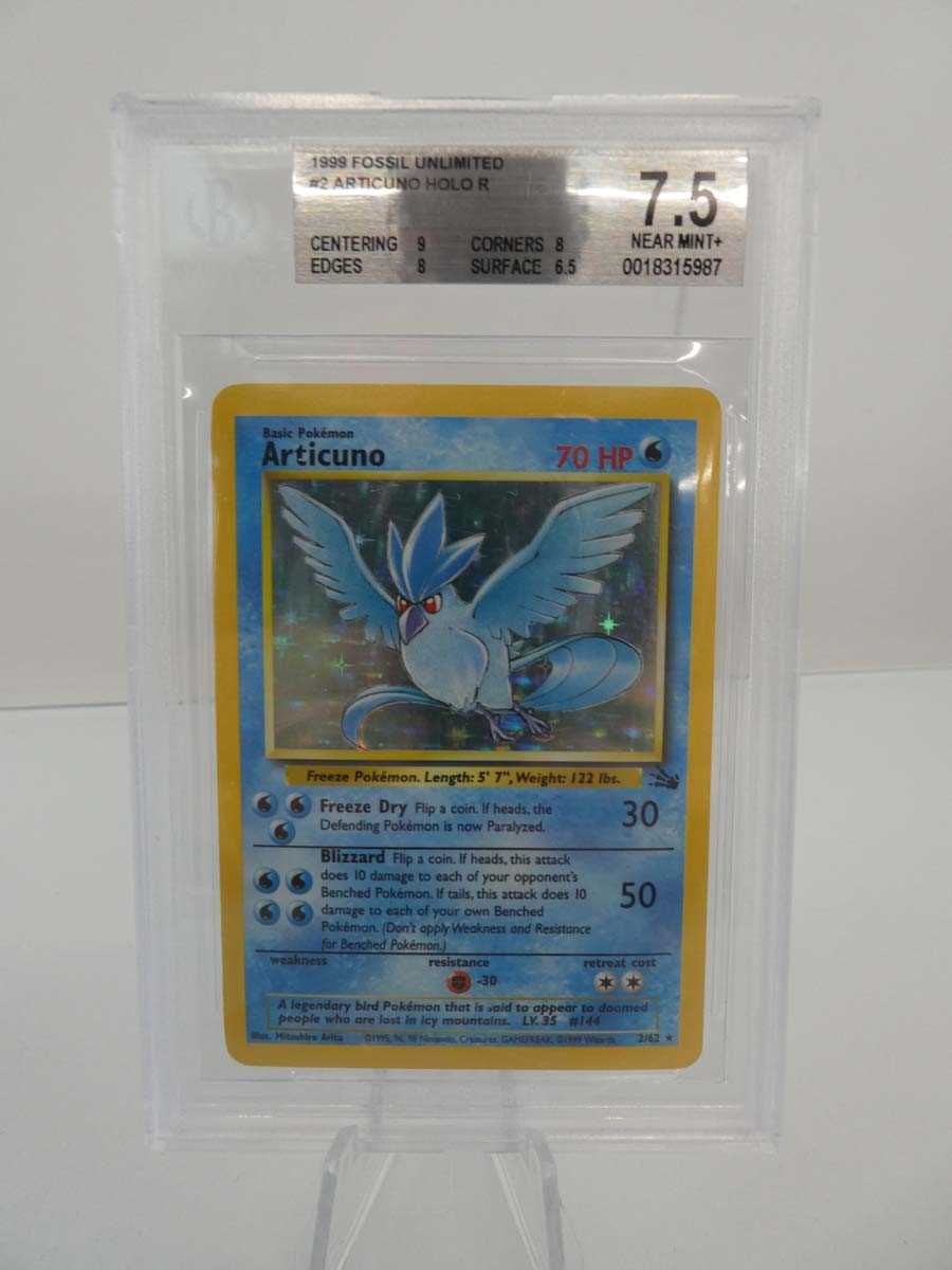 Lot 1999 Fossil Unlimited #2 Articuno Holo BGS...