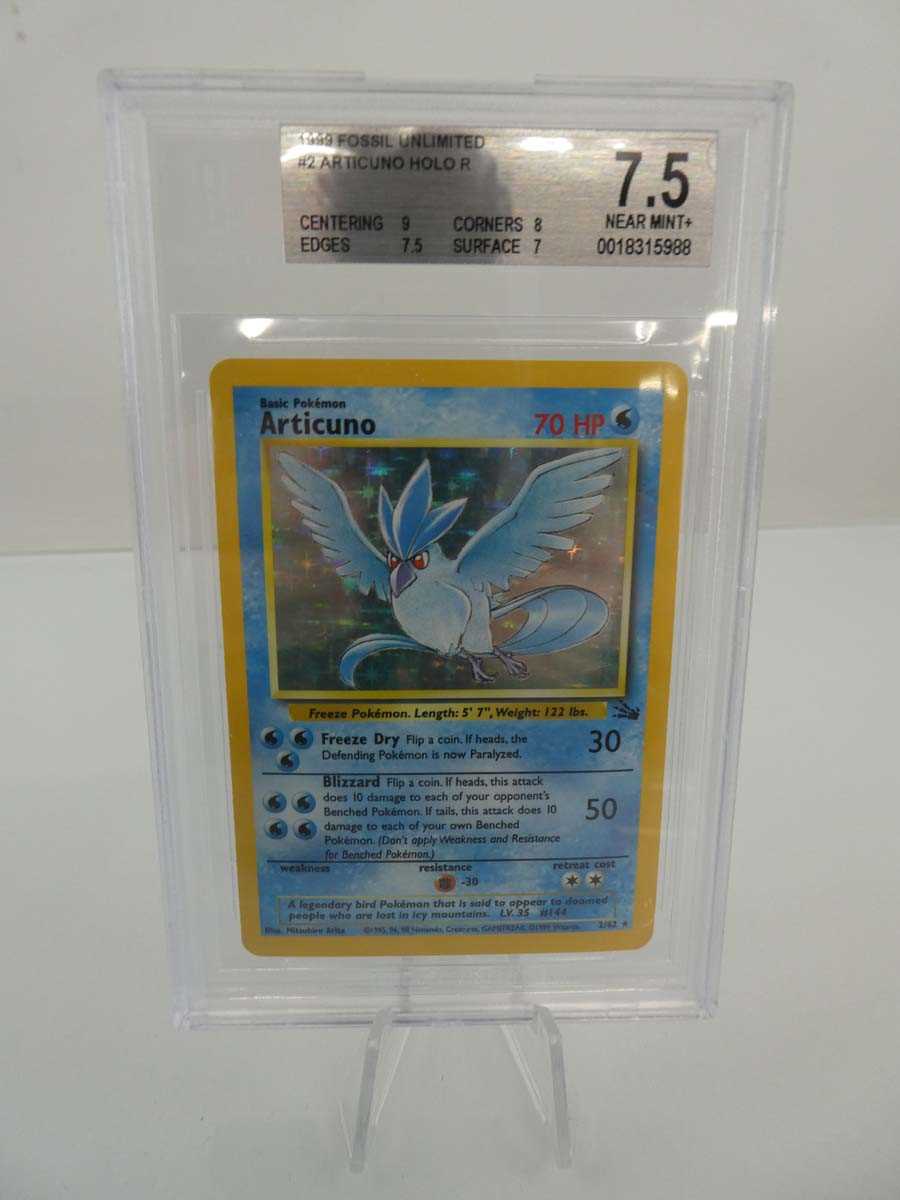 Lot 1999 Fossil Unlimited #2 Articuno Holo BGS...
