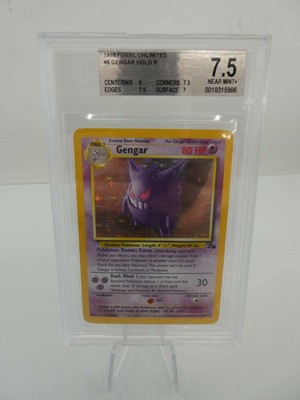 Lot 1999 Fossil Unlimited #5 Gengar Holo BGS Near...