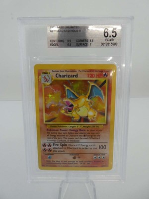 Lot 1999 Base Unlimited #4 Charizard Holo R BGS...
