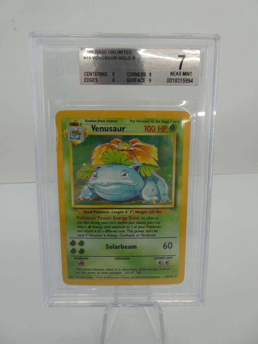 Lot 1999 Base Unlimited #15 Venusaur Holo BGS Near...