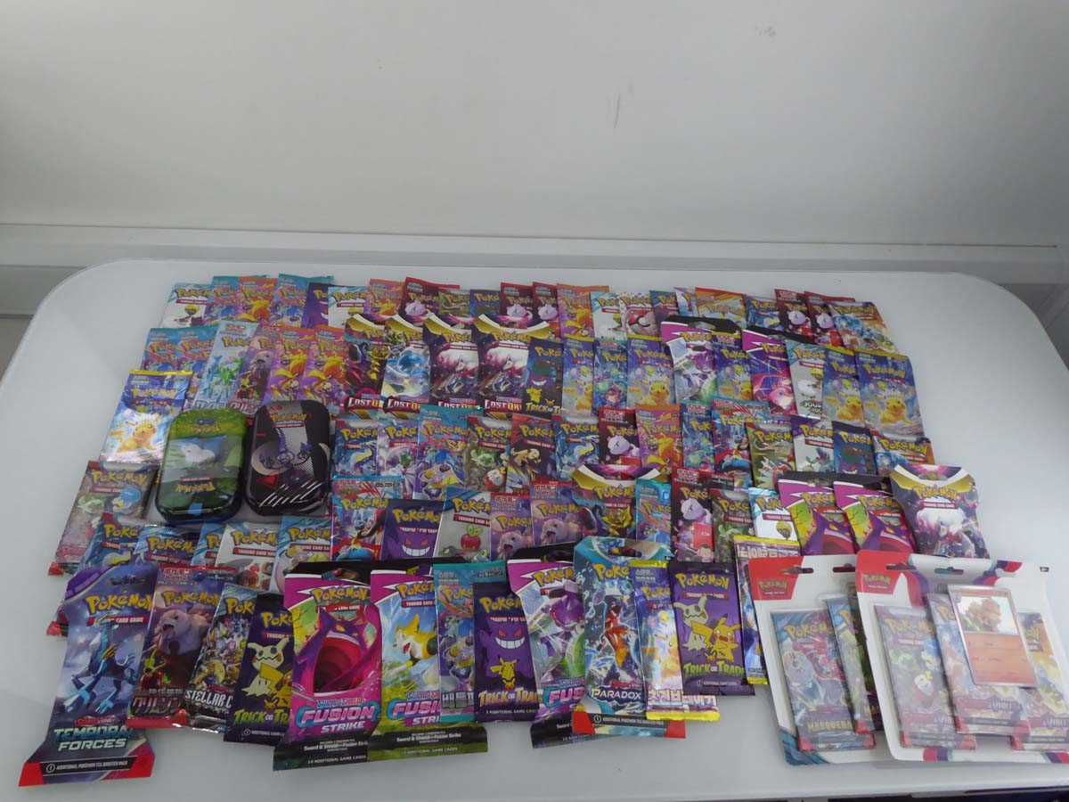 Lot Approximately 100 Assorted Pokémon Booster...
