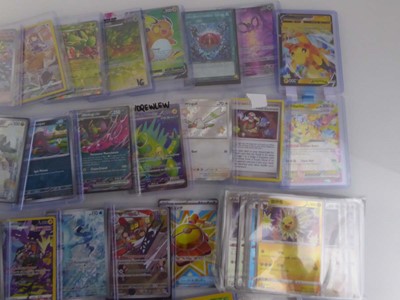 Lot Qty of Sleeved and top loaded Pokémon cards...
