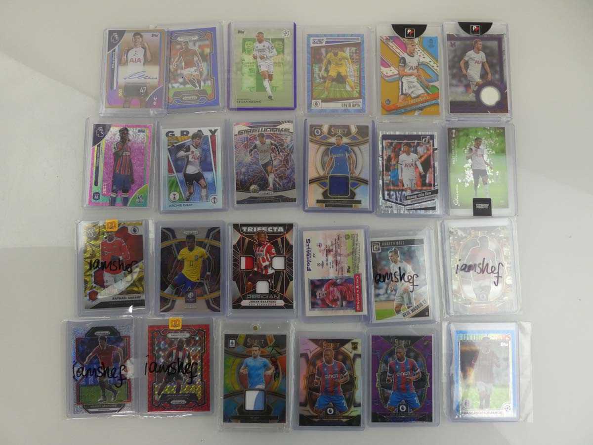 Lot Qty of Sleeved and top loaded Football trading...